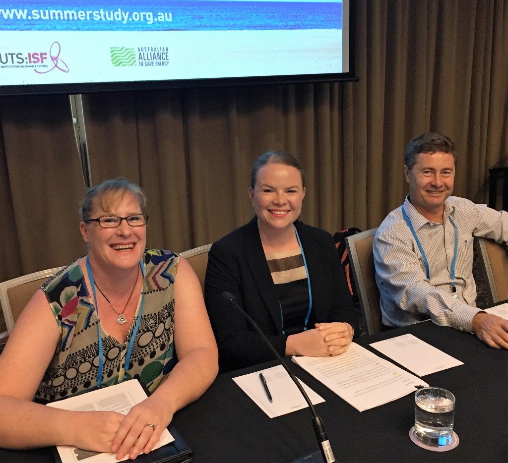 Dr Mary Stewart, Philippa Sjoquist and Joe Pease, presenters at Summer Study 2016