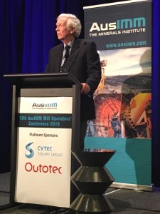 Tim Napier-Munn at 2016 Mill Operators Conference, Perth, Western Australia