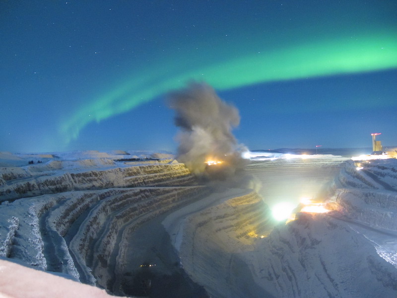 Big Blasting Northern Lights Boliden Sweden