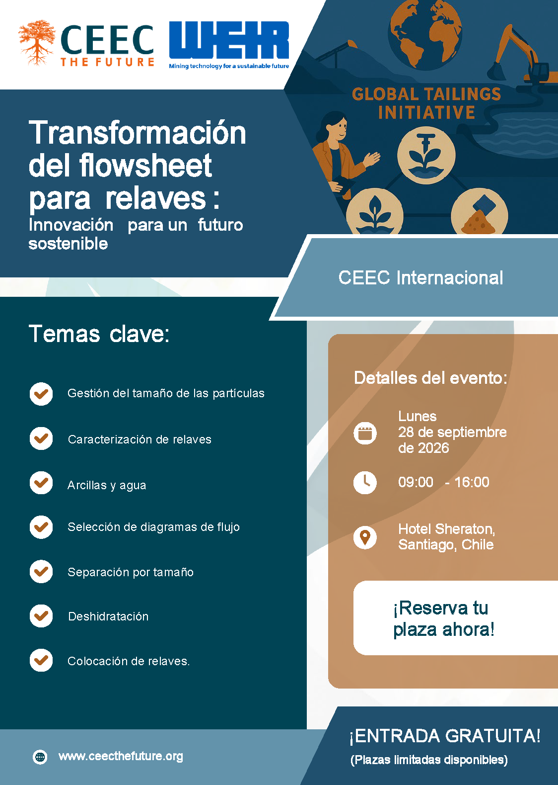 Santiago Tailings Workshop Flyer Spanish