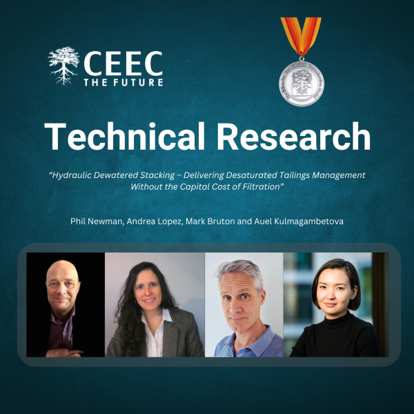 CEEC Medal for Technical Research Awarded to Anglo American Innovation Team for Advances in Tailings Management thumbnail