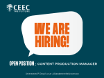 CEEC International is hiring: Content Production Manager